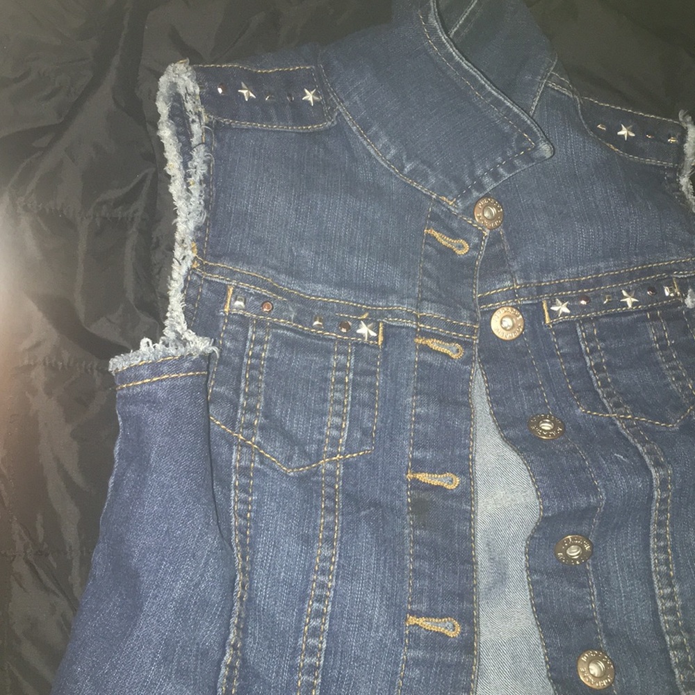 Dark jean vest